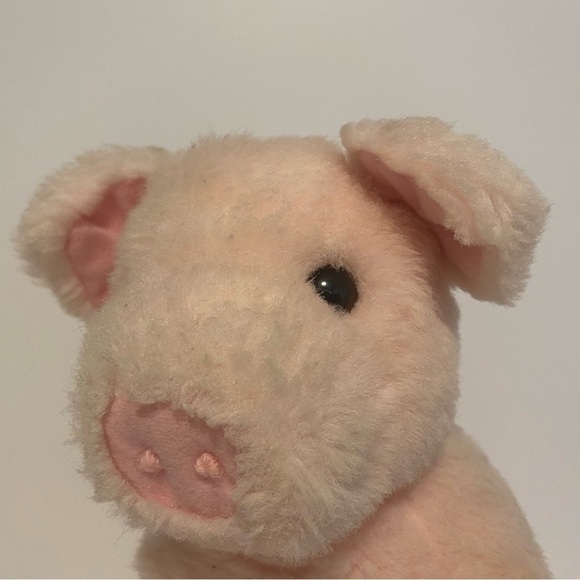 Pig Plush Roller Noise Ball Inside Stuffed Animal Pink Toy 10” Vintage Piggie - Picture 2 of 7